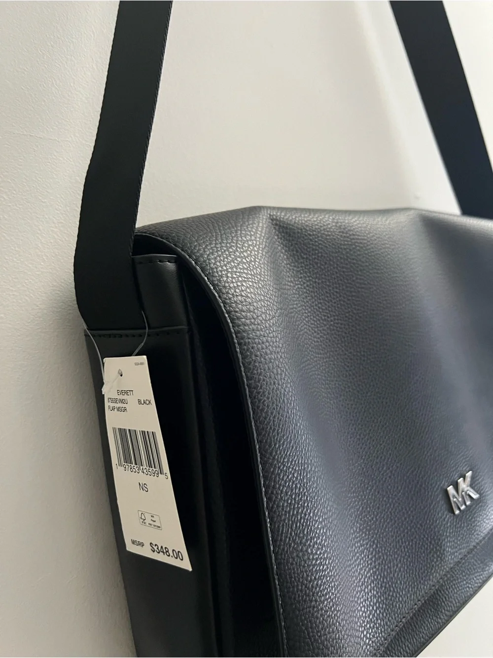 Michael Kors Men’s Black Pebbled Leather Laptop Bag